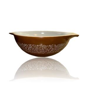 Vintage Pyrex Woodland Brown 4 Qt Cinderella Mixing Bowl Retro